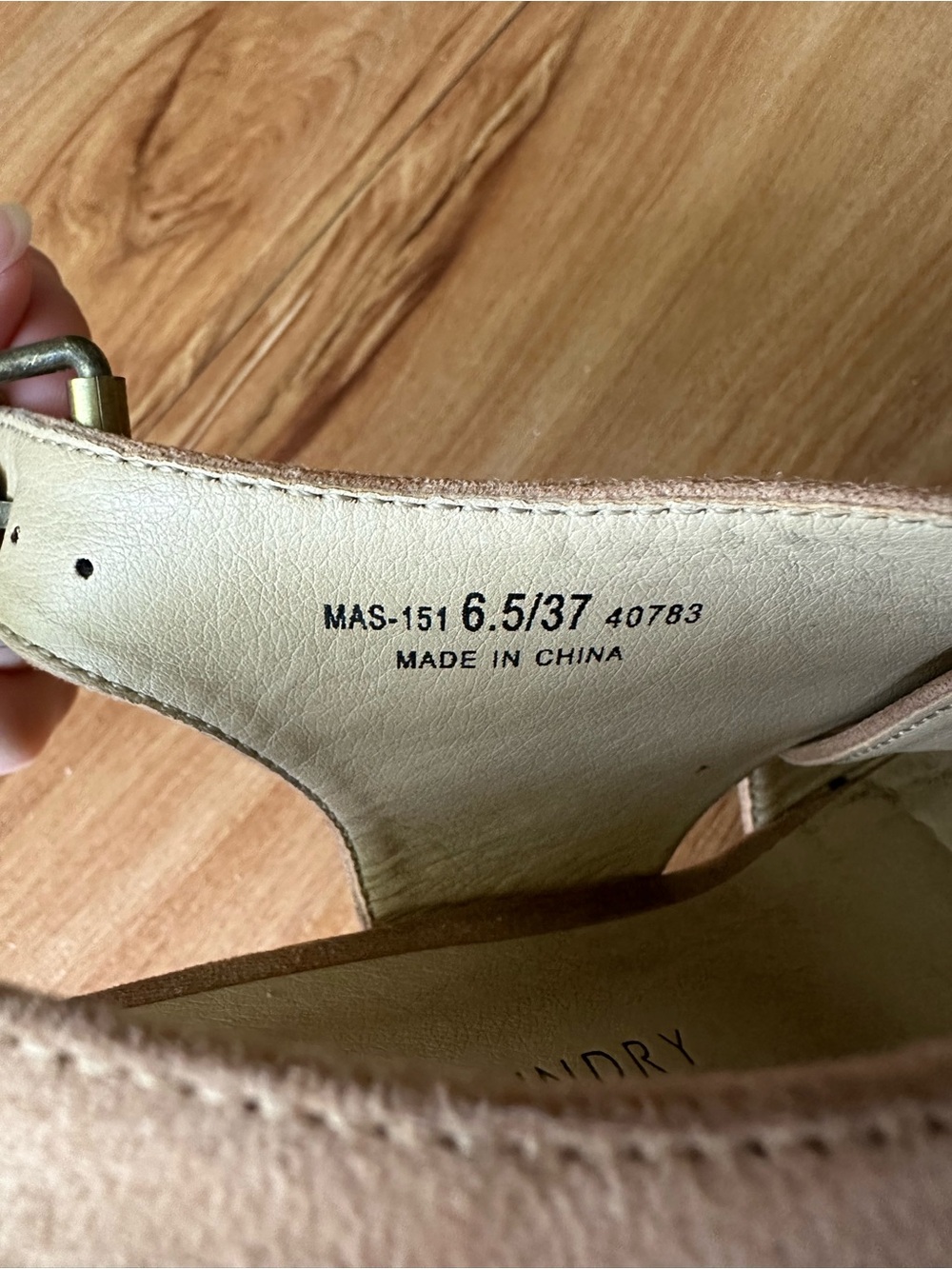 Chinese Laundry Tan Suede Cork Platform Wedge Peep Toe Sandal Size 6.5 - Picture 7 of 7